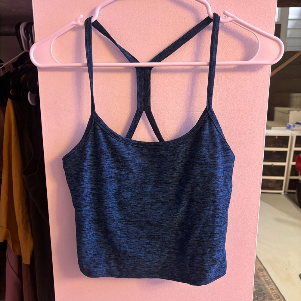 Beyond Yoga Navy Sports Bra with Strappy Back